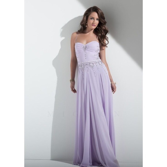 Beaded Sheer-Back Gown // - Picture 3 of 8